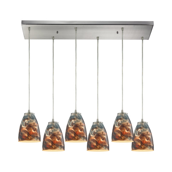 ESTETICA FURNITURE 6 Light Kitchen Island Teardrop Pendant Wayfair